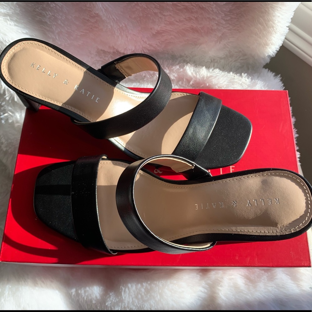 Never been worn - Black 2 strap heels